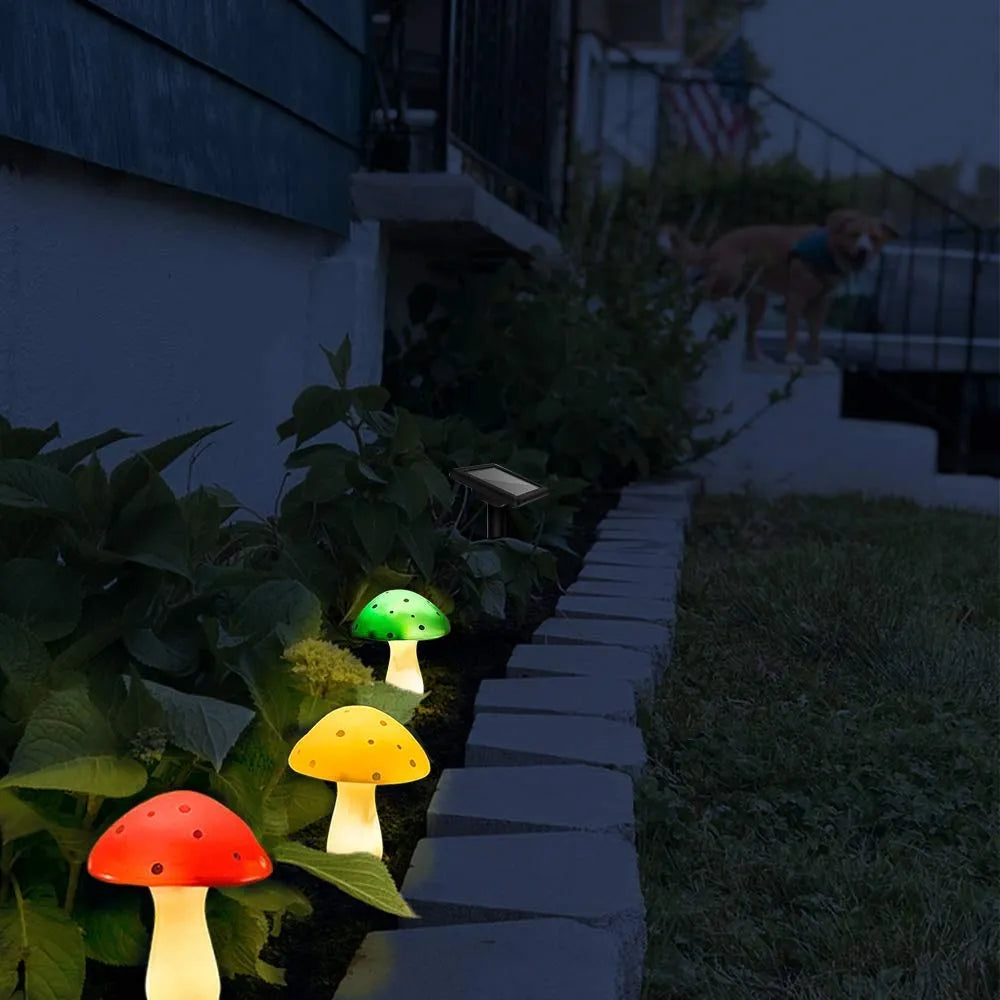 Etherea Solar-Powered Gnome Garden Lamp – Mushroom Design, Warm White LED