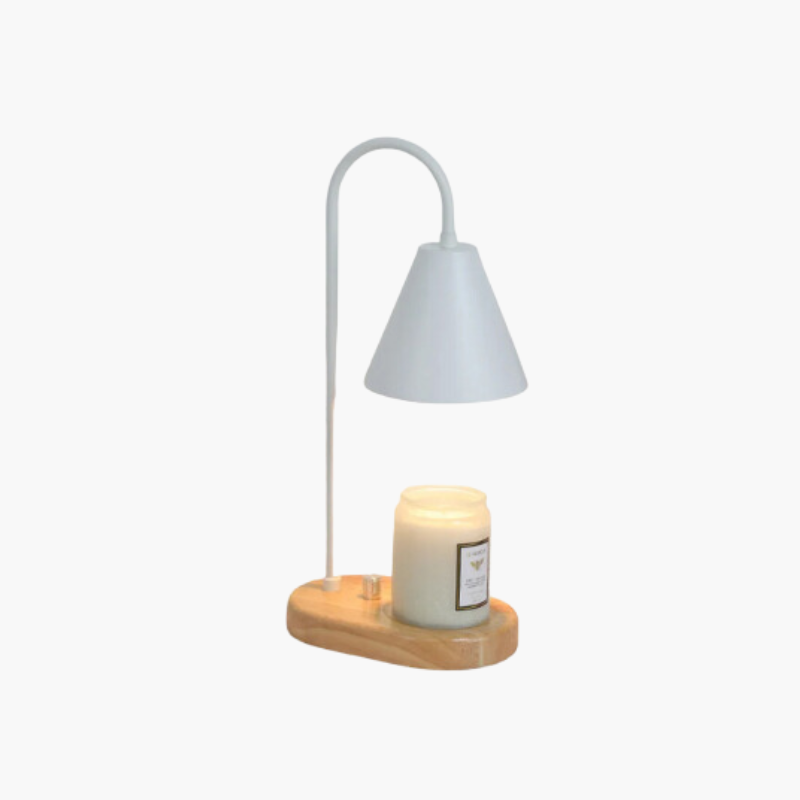 ScentGlow Electric Candle Warmer Lamp, Wax Melt Warmer, Oak Wood & Iron