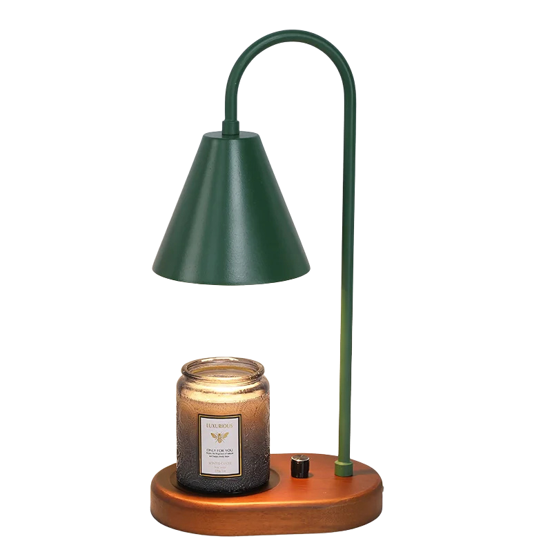 ScentGlow Electric Candle Warmer Lamp, Wax Melt Warmer, Oak Wood & Iron