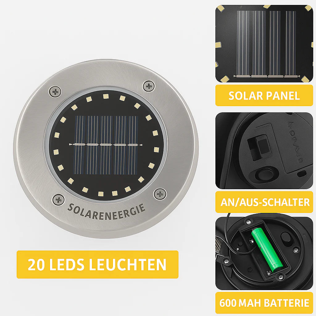 Solaraspot | LED Solar Ground Lights 4-Pack