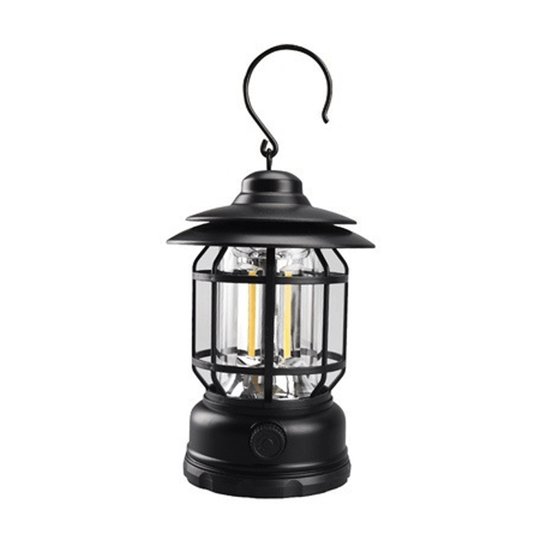 HorizonGlow Vintage Portable Camping Lantern – Rechargeable, Dimmable Warm White LED