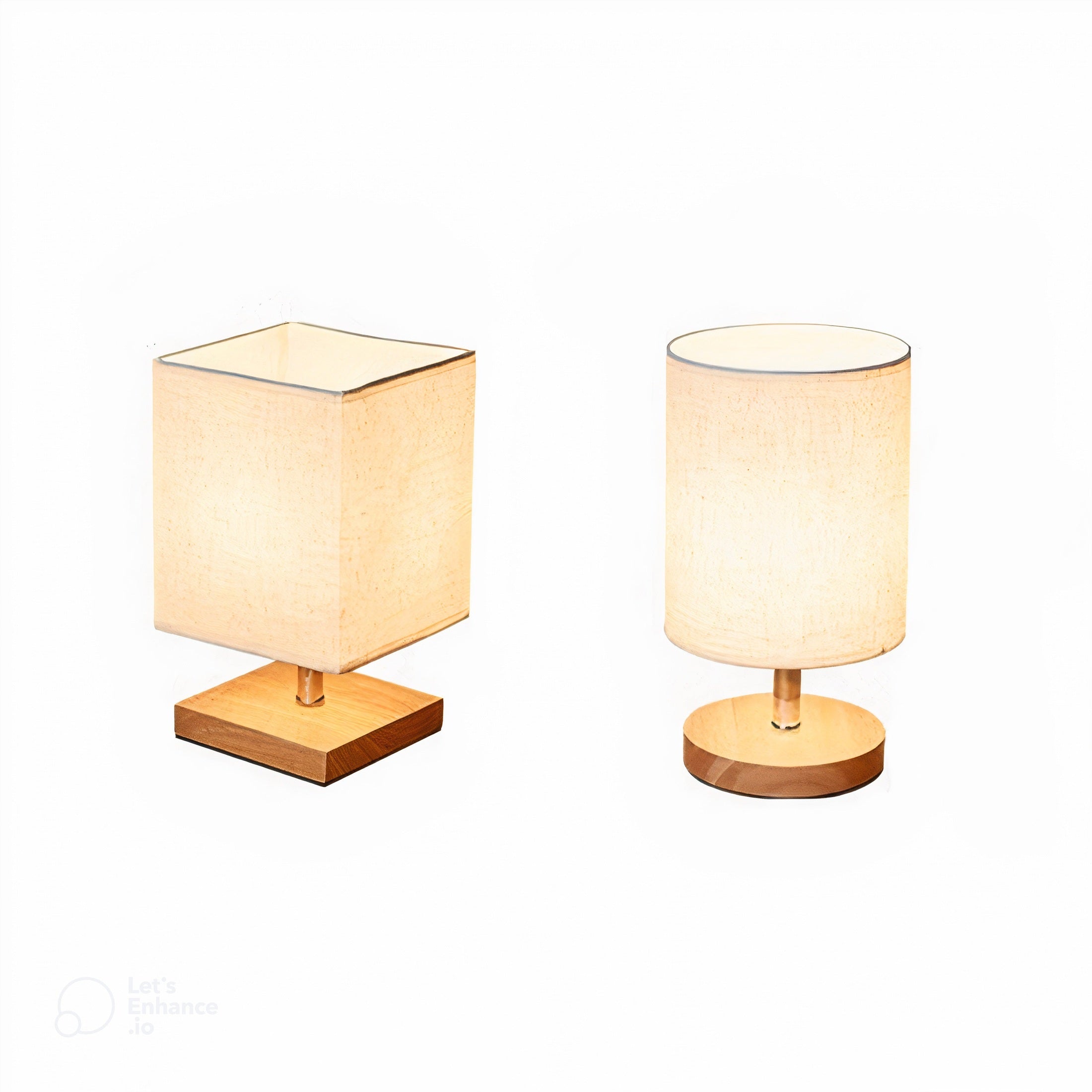 SoftFlicker Wooden Table Lamp