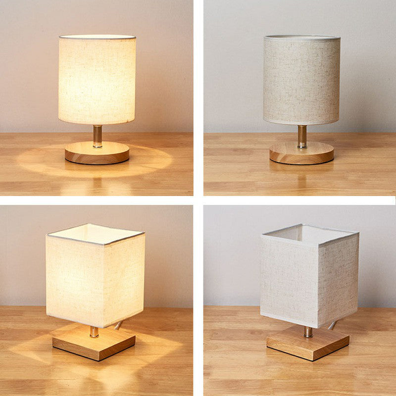 SoftFlicker Wooden Table Lamp
