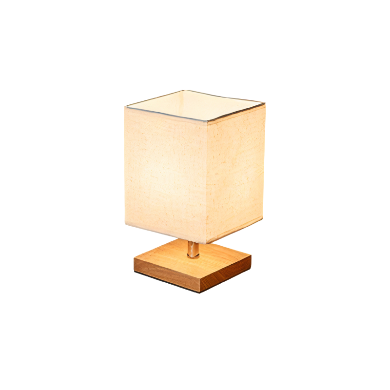 SoftFlicker Wooden Table Lamp