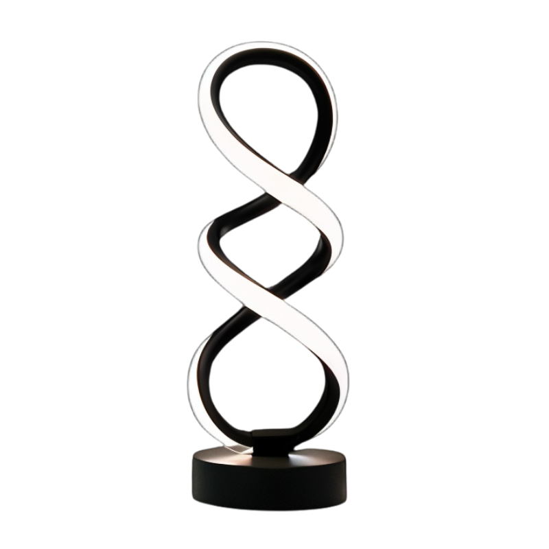 SpiraLux Spiral LED Table Lamp, USB Powered, 3 Color Modes