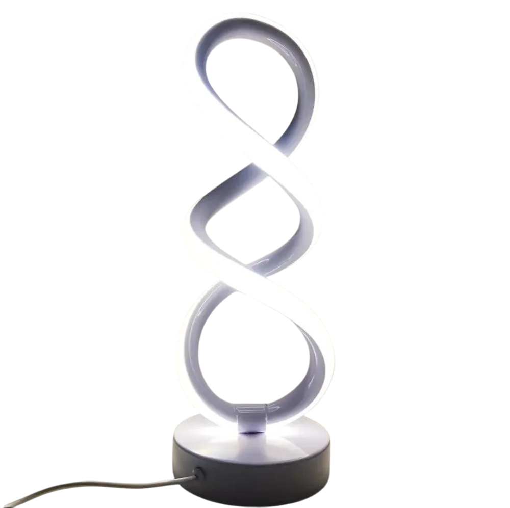 SpiraLux Spiral LED Table Lamp, USB Powered, 3 Color Modes
