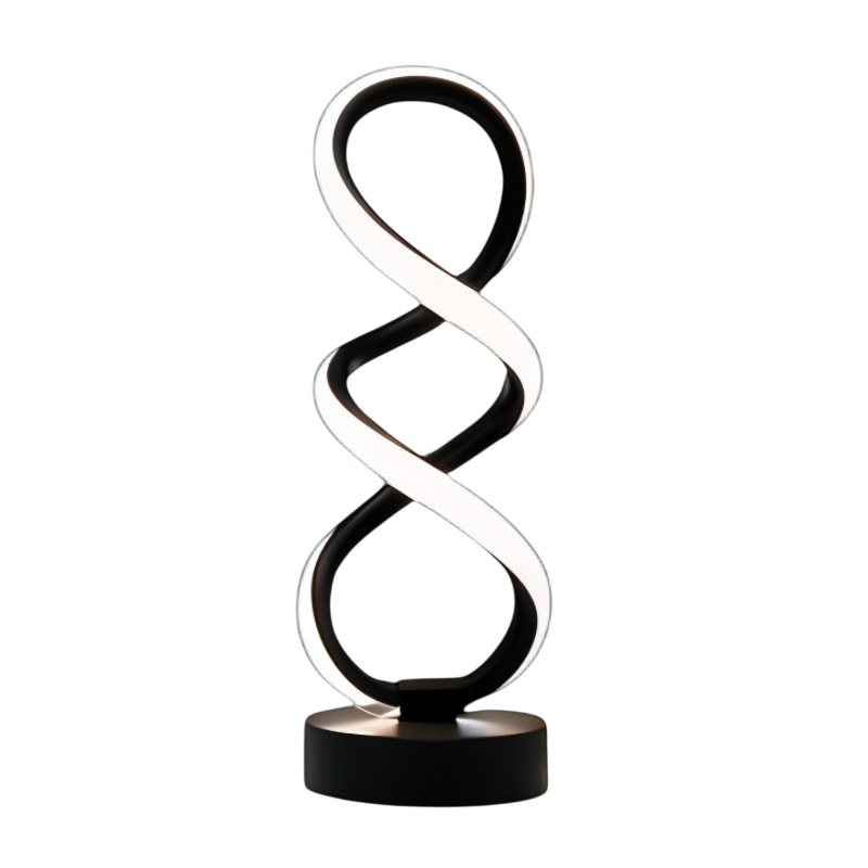 SpiraLux Spiral LED Table Lamp, USB Powered, 3 Color Modes