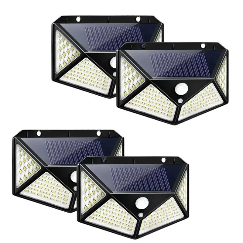 SunoGlow Waterproof Solar Outdoor Wall Light – 100 LEDs, 270° Beam, Motion Sensor, IP65