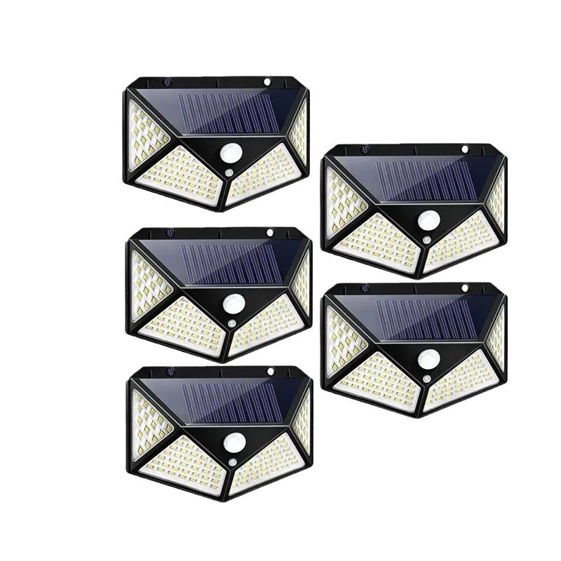 SunoGlow Waterproof Solar Outdoor Wall Light – 100 LEDs, 270° Beam, Motion Sensor, IP65